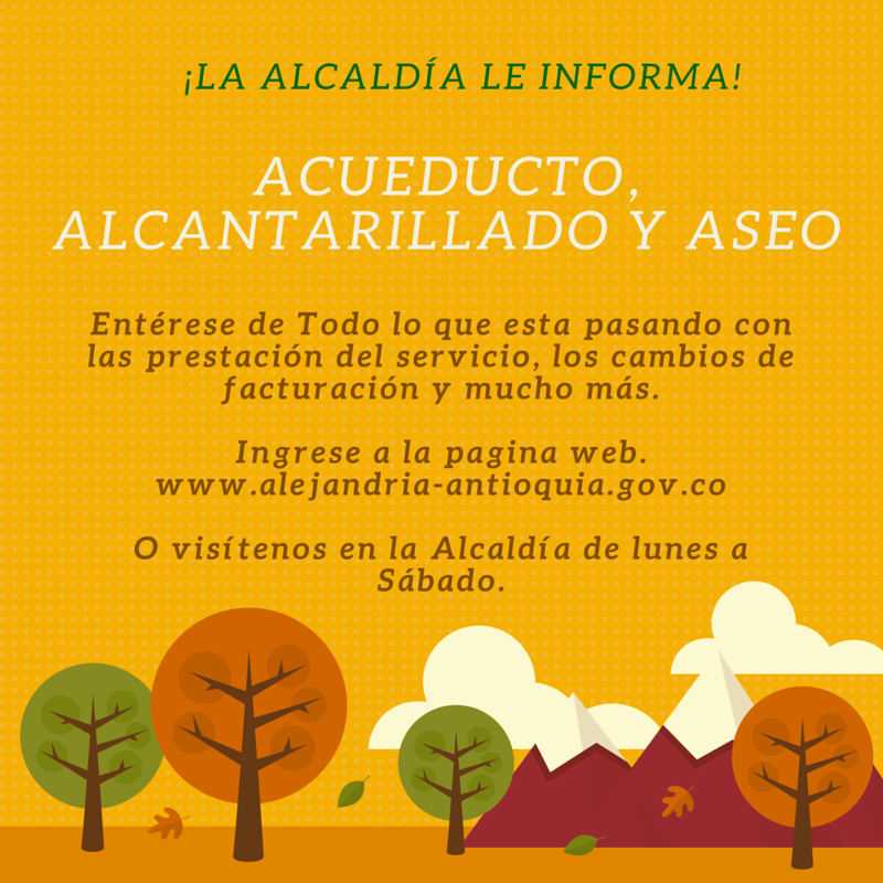 Ent�rese de Todo lo que esta pasando con las prestaci�n del servicio, los cambios de facturaci�n y mucho m�s en el Municipio de Alejandr�a. 